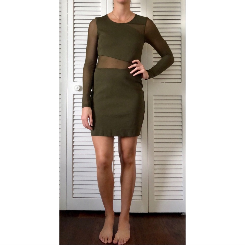 Olive green dress